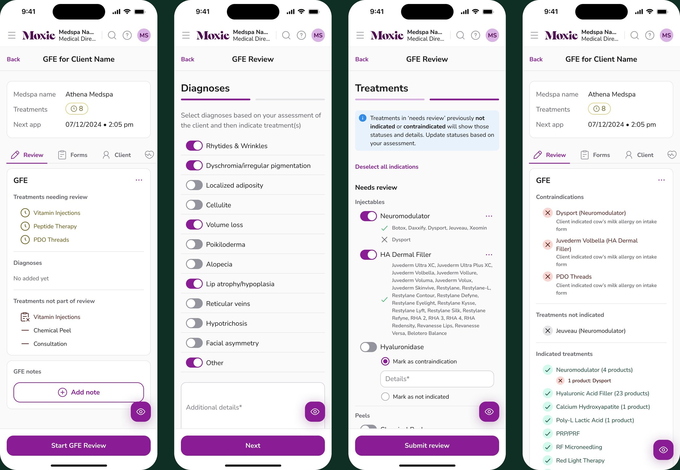 The rebuilt Good Faith Exam: diagnoses, per-treatment review, and a structured summary
